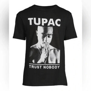 Tupac Men's Trust Nobody T-Shirt with Short Sleeves